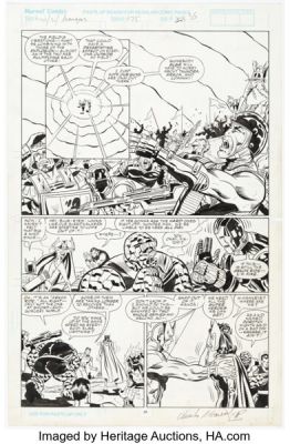 Herb Trimpe and Charles Barnett Avengers West Coast #75 Story Page 30 Original Art (Marvel, 1991).