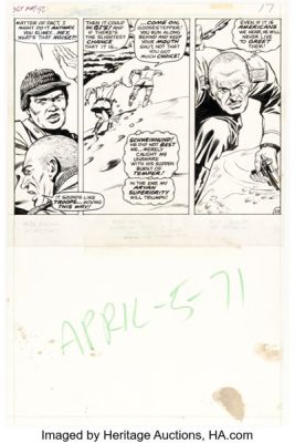 Dick Ayers and Syd Shores Sgt. Fury and his Howling Commandos #90 Story Page 13 Original Art (Marvel, 1971). | Heritage