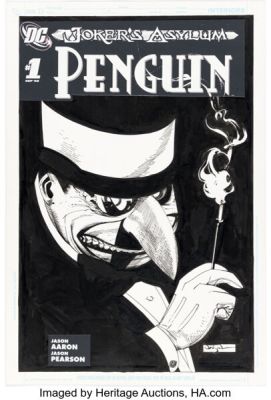 Jason Pearson Joker‘s Asylum: Penguin #1 Cover Original Art (DC, 2008).