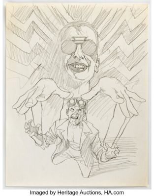 Tony Harris Starman #2 - Night and Day Trade Paperback Cover Preliminary Original Art (DC, 1997). | Heritage