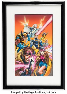 Marvel Artist - X-Men: The Animated Series Promotional Material and Vol 1 "Night of the Sentinels" VHS Box Cover Production Colors Original Art (Marvel Studios/Saban, 1992). | Heritage