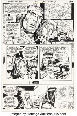 Dick Ayers and Romeo Tanghal Weird Western Tales #62 Scalphunter Story Page 8 Original Art (DC, 1979). | Heritage