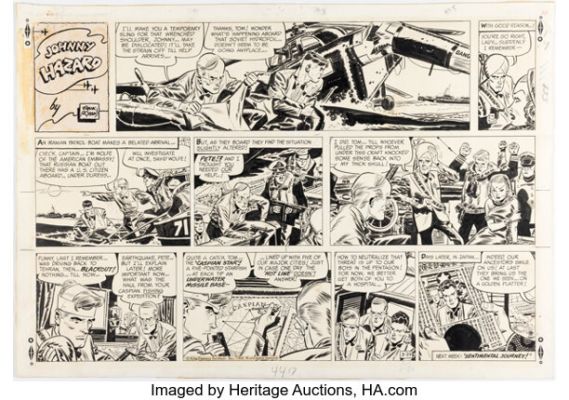 Frank Robbins Johnny Hazard Sunday Comic Strip Original Art 3-29-64 (King Features Syndicate, 1964). | Heritage