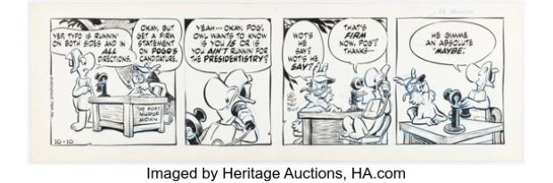 Walt Kelly Pogo Daily Comic Strip Original Art dated 10-10-64 (The Hall Syndicate, 1964). | Heritage