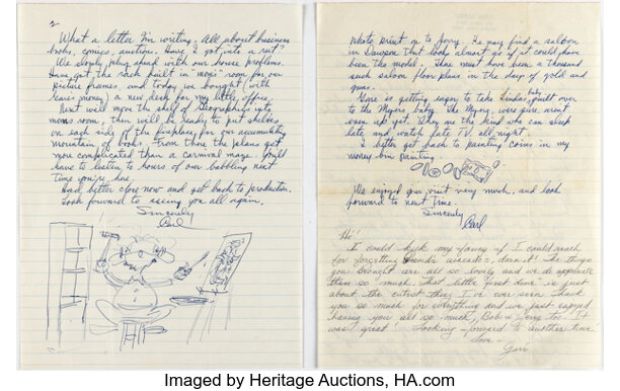 Carl Barks and Garé Barks - Sketches and Handwritten Letters Group of 23 (1974-93). (Total: 33 Items) | Heritage
