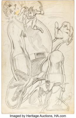 Dave Cockrum - X-Men vs. Sentinel Illustration Original Art (c. 1975-80). | Heritage