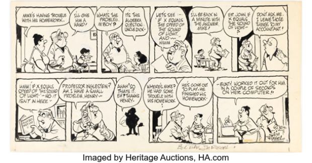 Howard Post, Jim Russel, and others - Daily and Sunday Comic Strips Original Art Group of 4 (Various Publishers, 1958-96). (Total: 4 Original Art) | Heritage