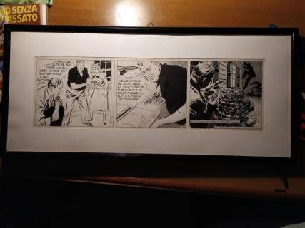 Rib Kirby - ALEX RAYMOND - RIP KIRBY daily strip (framed) - ART ORIGINAL - (1950) | Catawiki