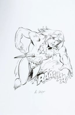 Cheret André Rahan Belle... | Lot 22 - CHERET André Rahan Belle illustration représentant... | Neo Enchères