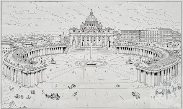 Enrico | Lot 336 : Enrico / J Martin / Les voyages de Jhen. Double planche originale… | Dagoty