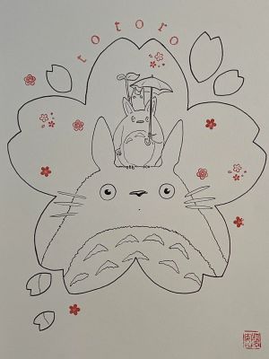 David Mack | Studio Ghibli Collection: Totoro Brush & Ink Study | Kirby’s Comic Art