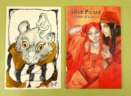 PICARD Alice Superbe... - Lot 491 - PICARD Alice Superbe dédicace sur papier libre accompagnant...