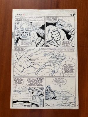 X-Men 15 1965 Page 24 - Comic Book Original Art Page Jack Kirby