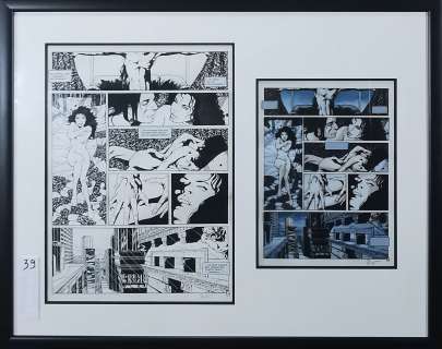 Lot 39 - Régis PENET Planche à l‘encre de chine + Bleu + Négatif …