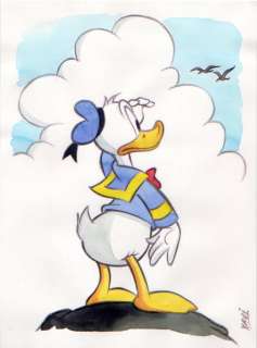 Xavier Vives Mateu - Original drawing - Donald Duck Looking into the distance (2018) | Catawiki