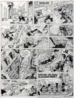 Walthery | Natacha - Mémoire de métal - Un brin de panique Encre de Chine | Millon