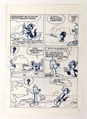 Pif Gag En Une Planche... | PIF Gag en une planche (15) Encre de chine et crayon... | Vermot et Associés