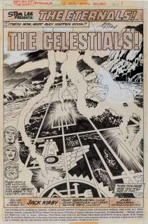 Jack Kirby and John Verpoorten artwork for The Eternals #2 complete 17-page story The Celestials . | Profiles in History