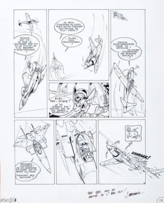 Barbaud, Lieutenant... | Lot 146 - Barbaud, Lieutenant Mac Fly, planche n°4 à l’encre... | Tessier Sarrou