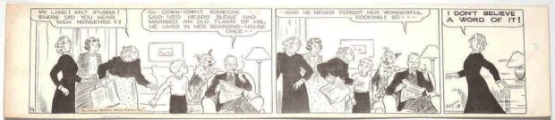 Cap Stubbs and Tippie Original Ink Daily Comic Strip Art Signed and Drawn by Edwina Dumm AM01 | Charles Scott Gallery