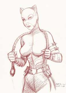 Batman - Enrico Marini - illustrazione originale "Catwoman" - Loose page - (2020) | Catawiki