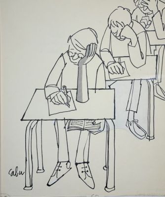 Cabu, Jean Cabut,... | Lot 16 - CABU, Jean CABUT, dit. Sans légende (le personnage... | Art Valorem