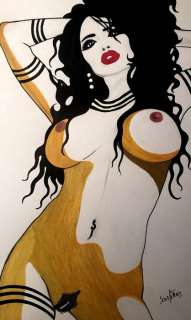 Scarlett - original illustr. serie "Giallo" - cm 29x42 - Loose page - (2013) | Catawiki