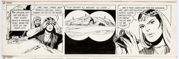 Terry and the Pirates Orig Ink Daily Comic Strip Art Wunder Signed 1971 T4 | Charles Scott Gallery