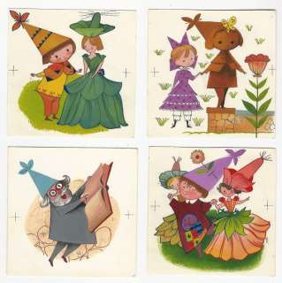 Ugo Fontana - 4x illustrazioni originali per volume "Storielle di Gnomi" - Anni ’50 - Loose page | Catawiki