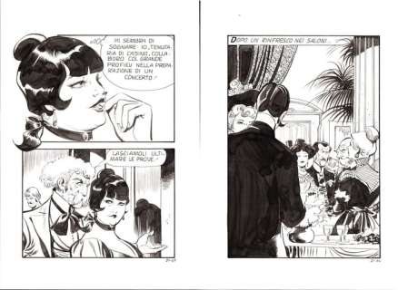 Casino n. 21 - 2 Tavole Originali "concerto erotico" - Loose page - First edition - (1986) | Catawiki