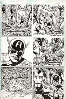 Steven Butler Angel Gabriele - Captain America Iron Man Avengers - Loose page - First edition - (1990)