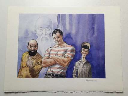 Roberto De Angelis - illustrazione originale "Tributo a Gim Toro" - Firmato - Loose page | Catawiki