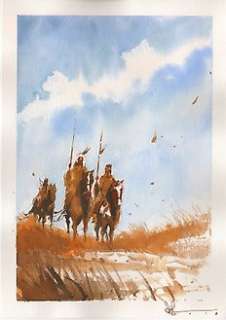 Stefano Carloni - Illustrazione inedita " Le nouveau mond - Les sept citiés de Cibola" - Loose page - (2018) | Catawiki