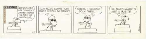 157: Schulz Peanuts daily 5/9/67 original comic art | Russ Cochran