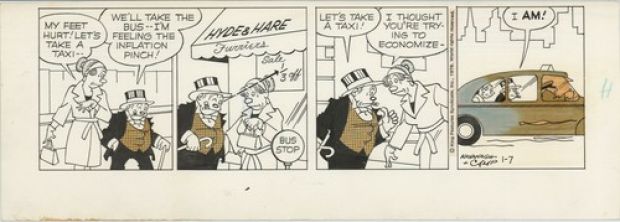 Bringing Up Father Original Ink Daily Newspaper Comic Strip Art Signed 1976 215 | eBay US (Buy It Now)