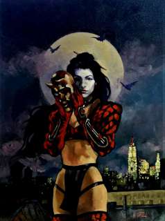 Ray Lago - shi: masquerade #1 cover painting (unpublished - 1998)