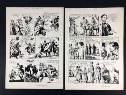 Sergio Tarquinio - Leo Battaglia - 2x tavole originali, firmate - Loose page - First edition | Catawiki