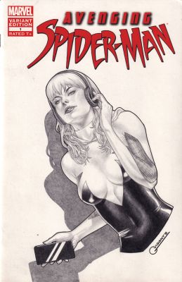Geebo Vigonte - Avenging Spider-Man Spider-Gwen Sketch Cover