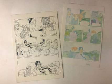 Cinzia Ghigliano - tavola originale + esecut. a colori "Solange: Sinn Fein" - Loose page - First edition - (1988) | Catawiki