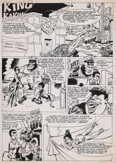 Renaud | King Kakwa, planche n°1 Ã  l’encre de Chine d’une… | Banque Dessinée