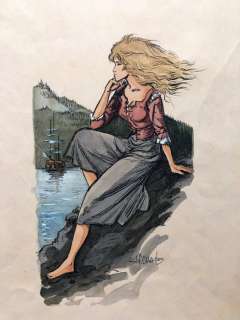 Charles, Jean-François - Dessin original couleur - Les Pionniers du Nouveau monde T2 - Le Grand dérangement - (1997) | Catawiki