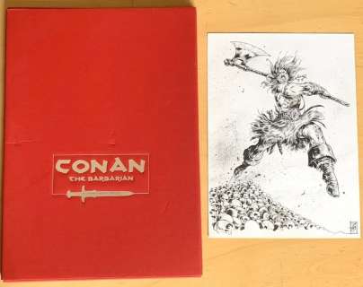 Conan the Barbarian - Illustrazione originale + portfolio Conan the Barbarian - First edition | Catawiki