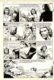 Dibujo Original de Enrique Villagrán - Nippur - El Rey p.12 - Columba 1986