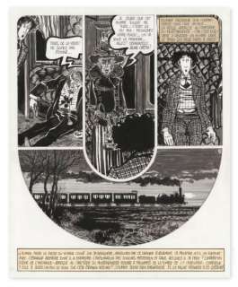 Tardi | Le démon des glaces Encre de Chine et gouache pour la planche 3 du | Millon