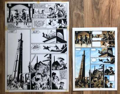 Jung - Planche originale + mise en couleur - La Jeune fille et le vent T1 - Soon-Li - (1996) | Catawiki