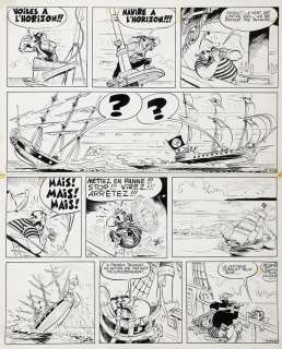 Uderzo - Jehan Pistolet, planche n°17 (notée P.194) Ã  l‘…