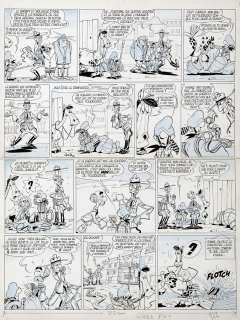 Gotlib | Puck et Poil, planche n°2 Ã  l’encre de Chine et … | Banque Dessinée