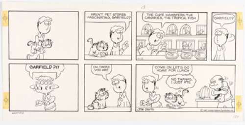 Davis, Jim | Jim Davis Garfield Sunday Comic Strip Original Art dated 4-12-81 (United Feature Syndicate, 1981).... | Heritage