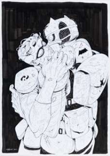 Artist, Unknown | Nir Levie - Batman and Robin "The Kiss" Illustration Original Art (2022).... | Heritage