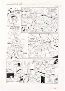 Kresse, Bill - Bill Kresse Archie‘s Madhouse #50 Complete 1-Page Story "Tragic Magic" Original Art (Archie, 1966)....